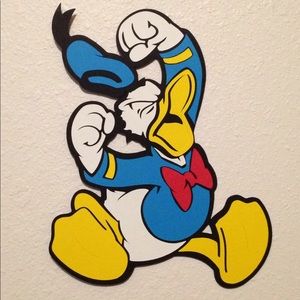 Angry Donald Duck Paper Cubicle Decoration Hat Off